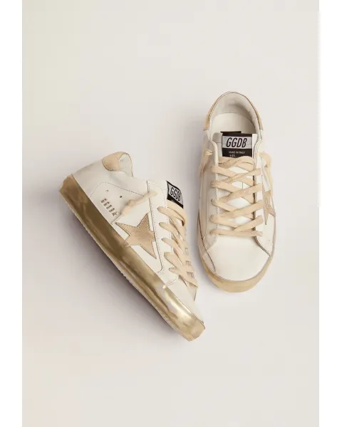 その他 goldenblown Super-Star sneakers with gold sparkle foxing and metal stud