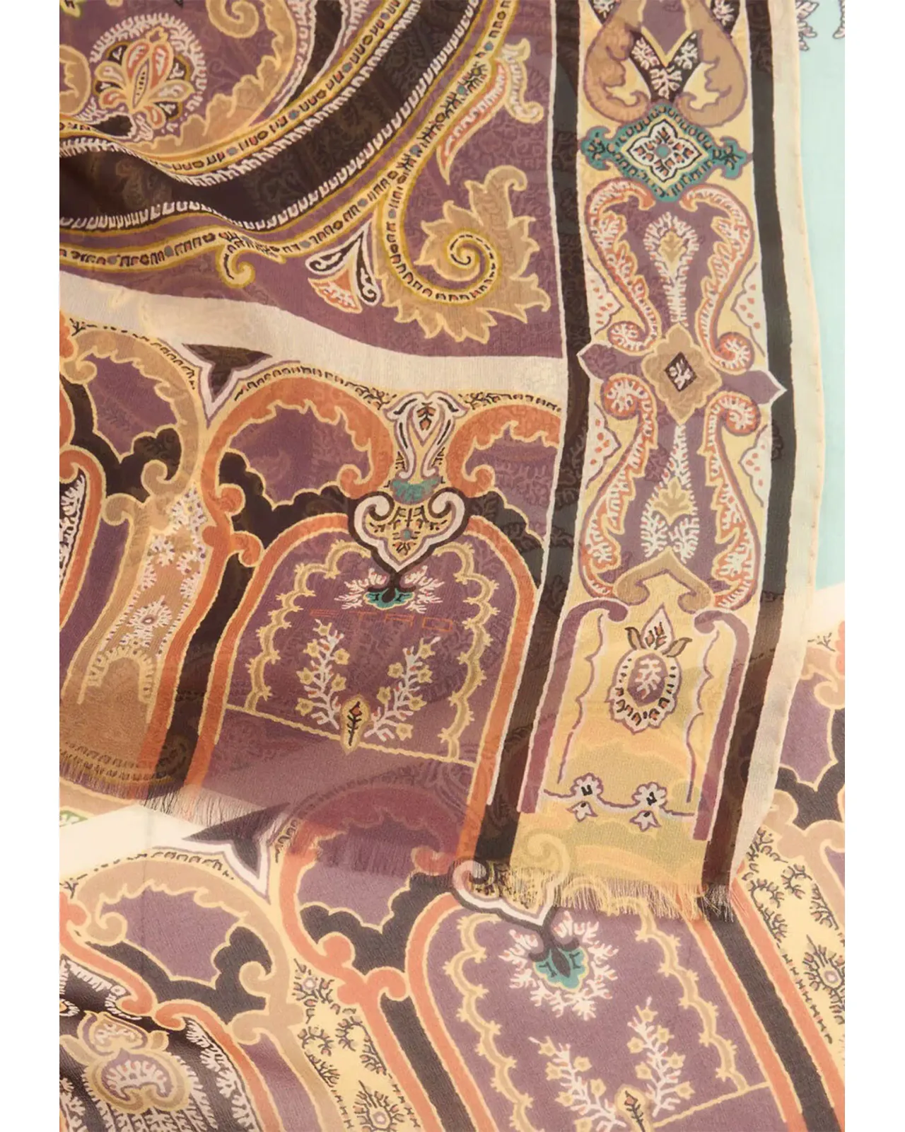 Engineered Print Silk Scarf | Matsuya Ginza