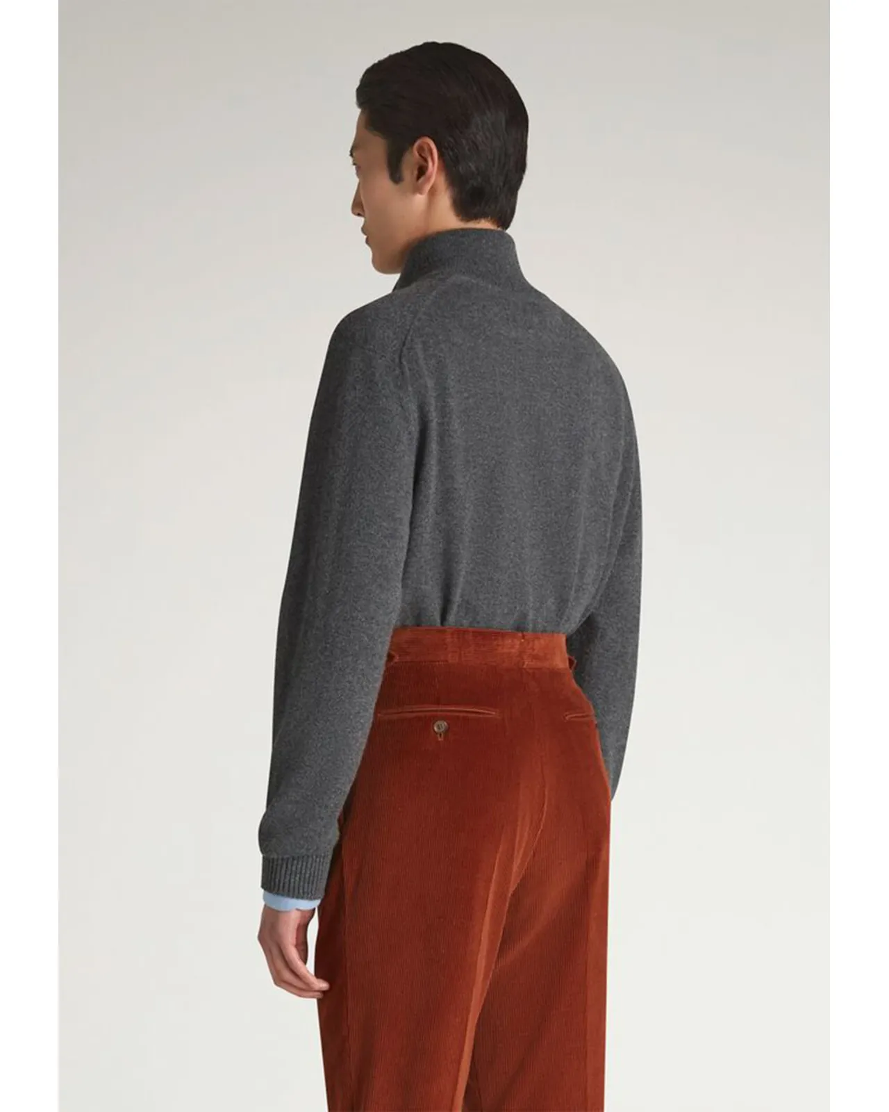 カシミア ジップスルージャンパー | Matsuya Ginza