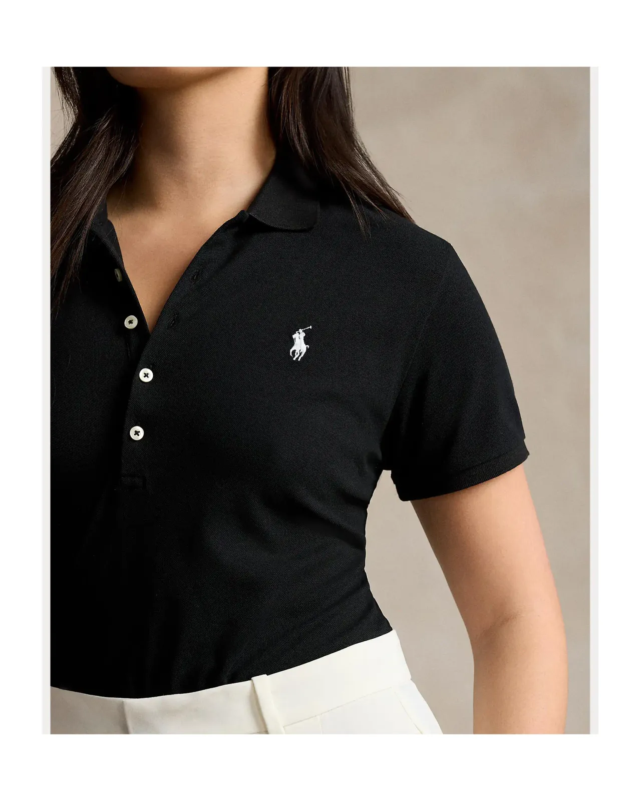 Polo Ralph Lauren ポロシャツ M BLACK Polo Ralph Lauren Men's Big Pony Classic-Fit Mesh Polo Shirt (All