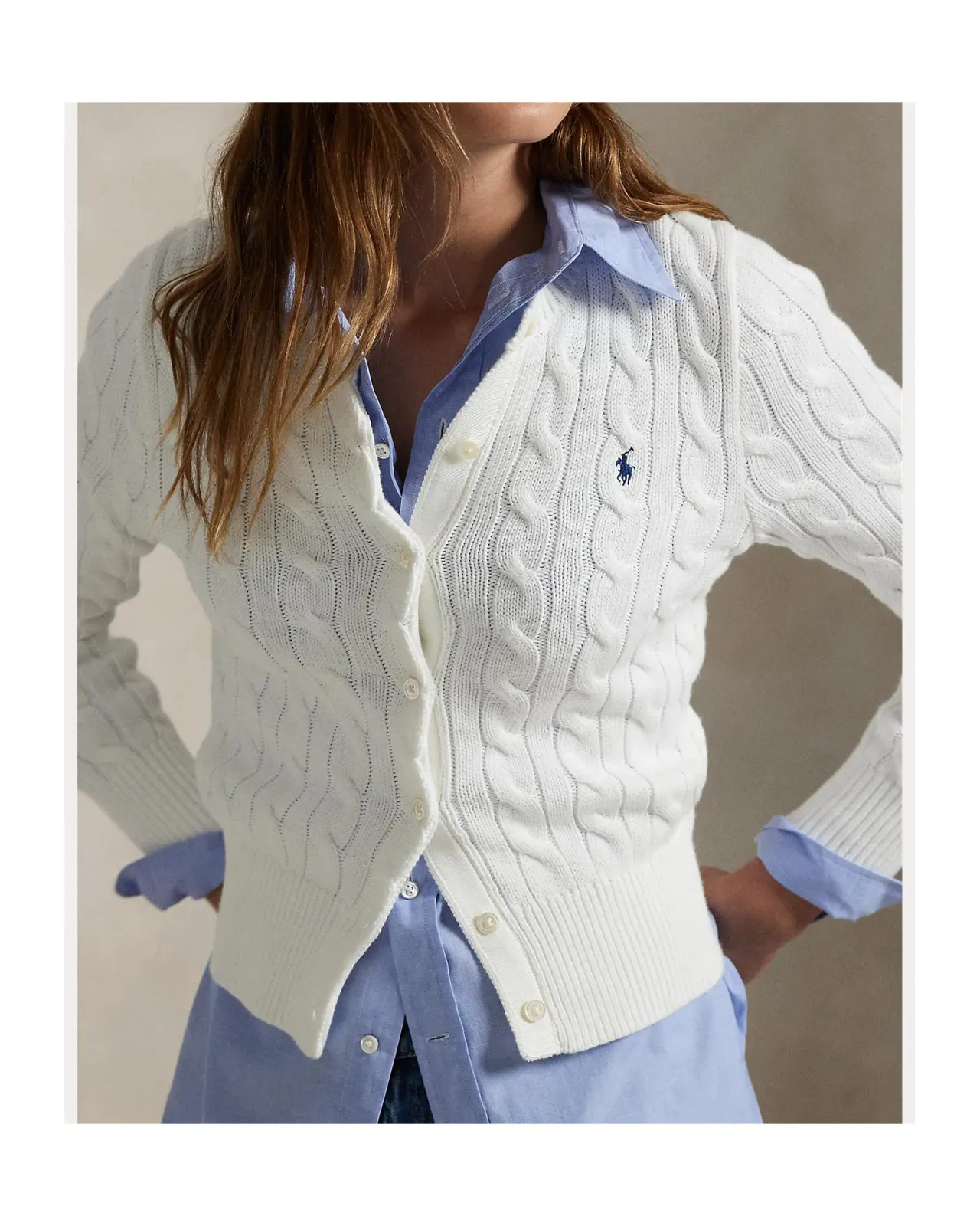 POLO RALPH LAUREN ケーブルニット コットン クルーネック