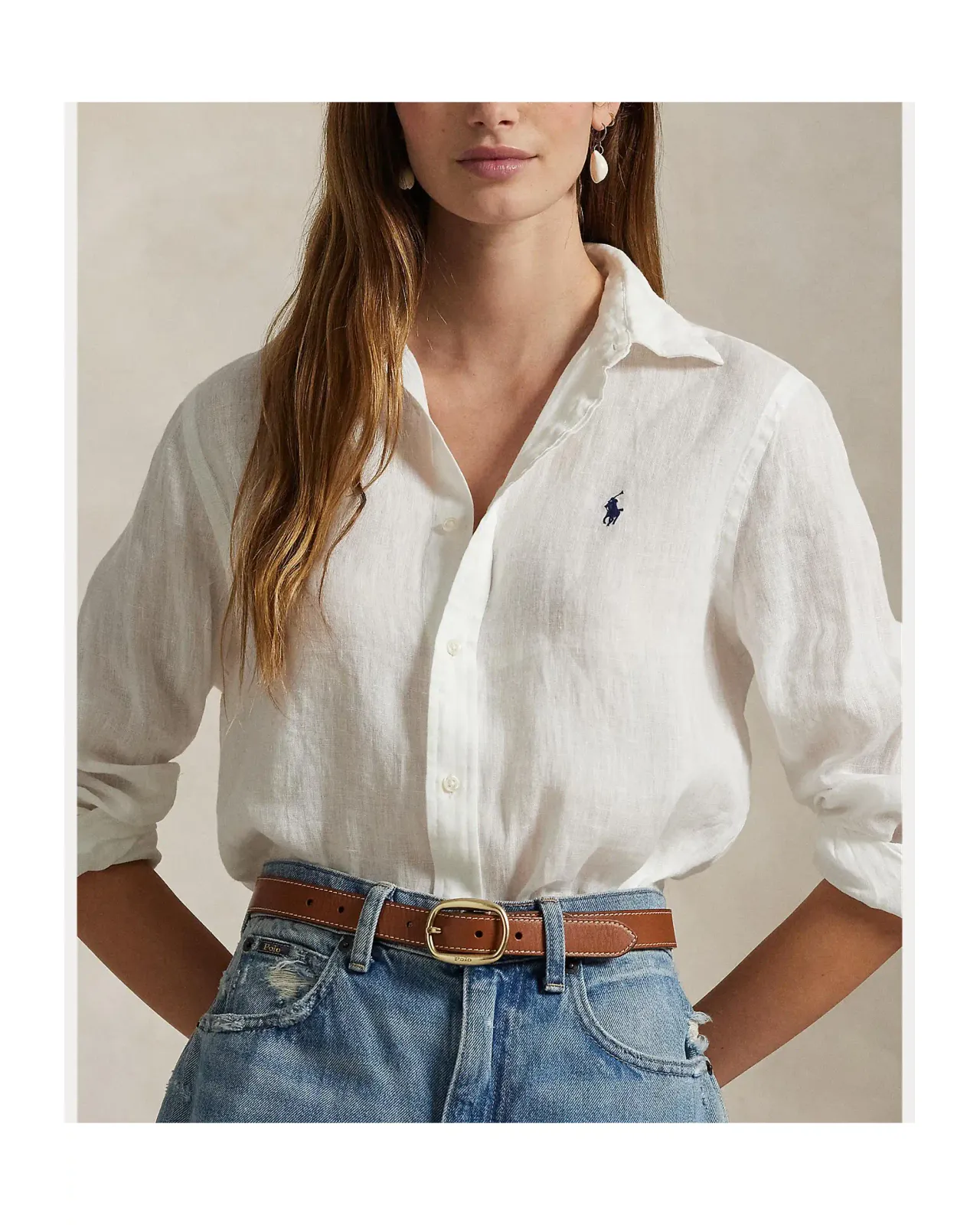 POLO RALPH LAUREN Classic Fit Linen Shirt | Matsuya Ginza