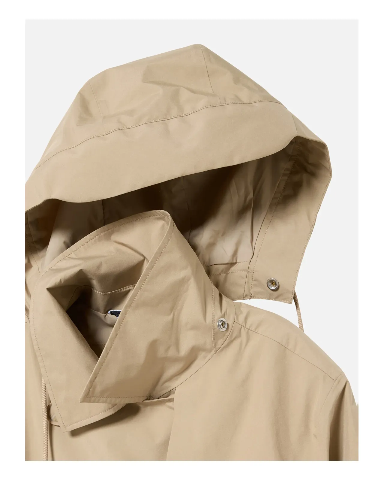 AIGLE｜38 取外しフード ゴアテックス トレンチコート ベルト ベージュ GORE-TEX ゴアテックス ミドルトレンチコート / フード取り外し可