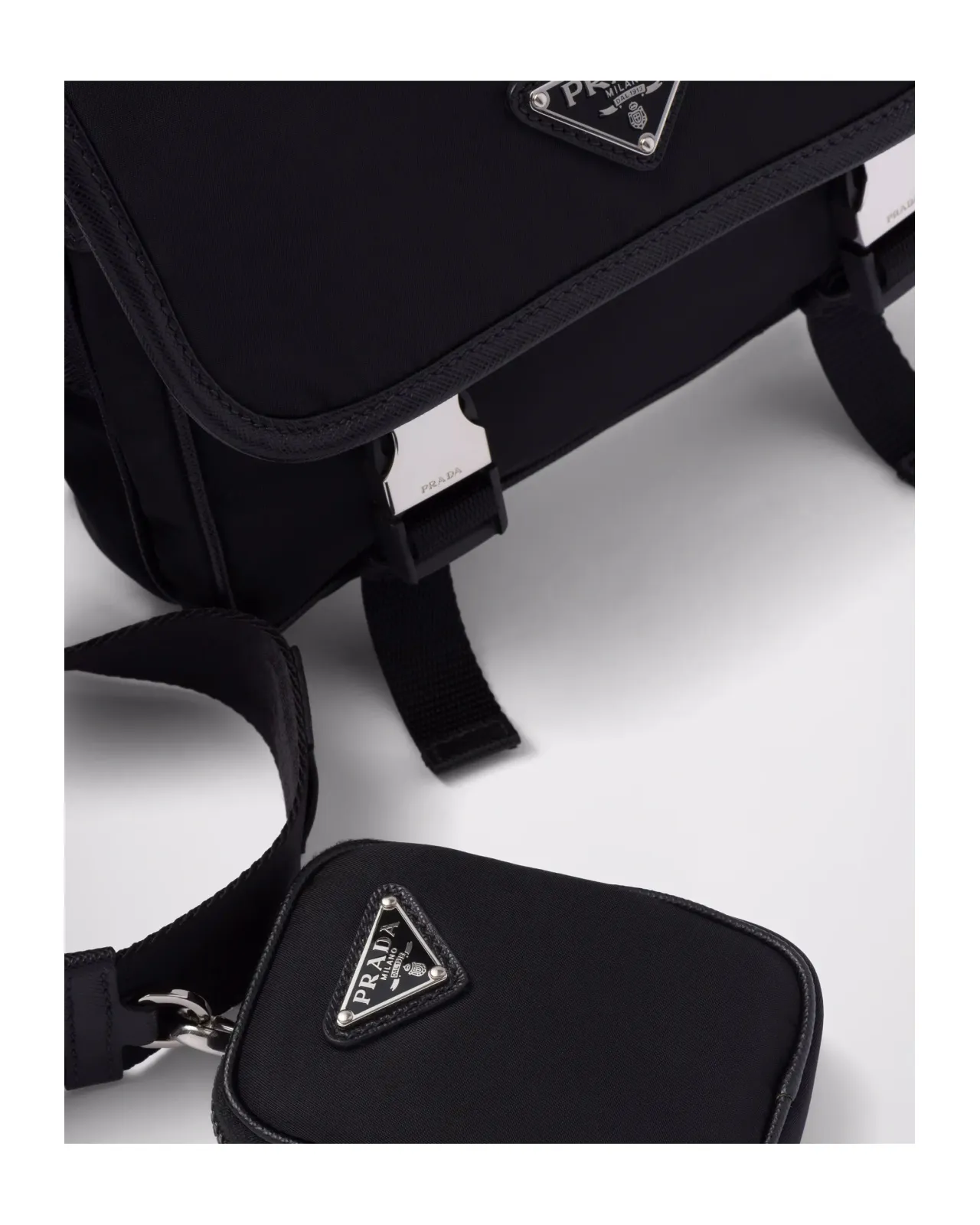 Re-Nylon xサフィアーノレザー ショルダーバッグ | Matsuya Ginza