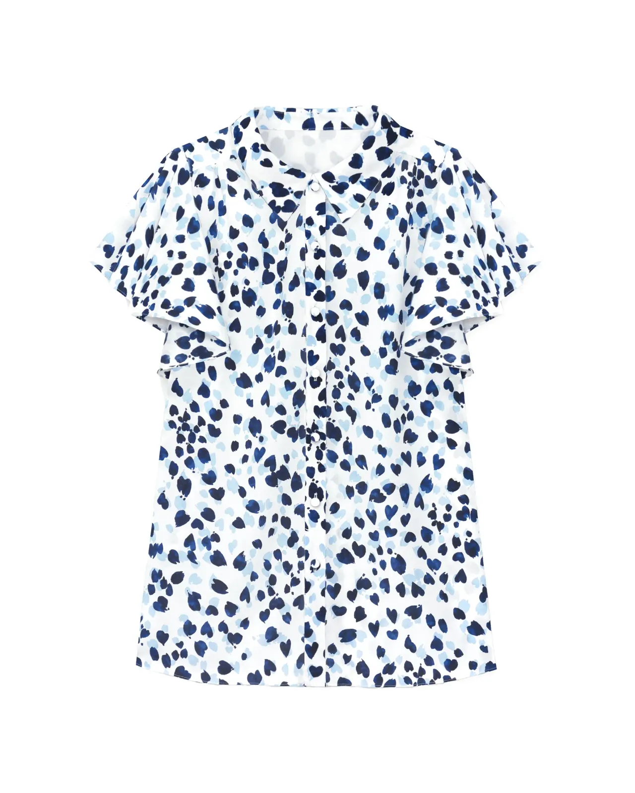 Heart Leopard Print Blouse | Matsuya Ginza