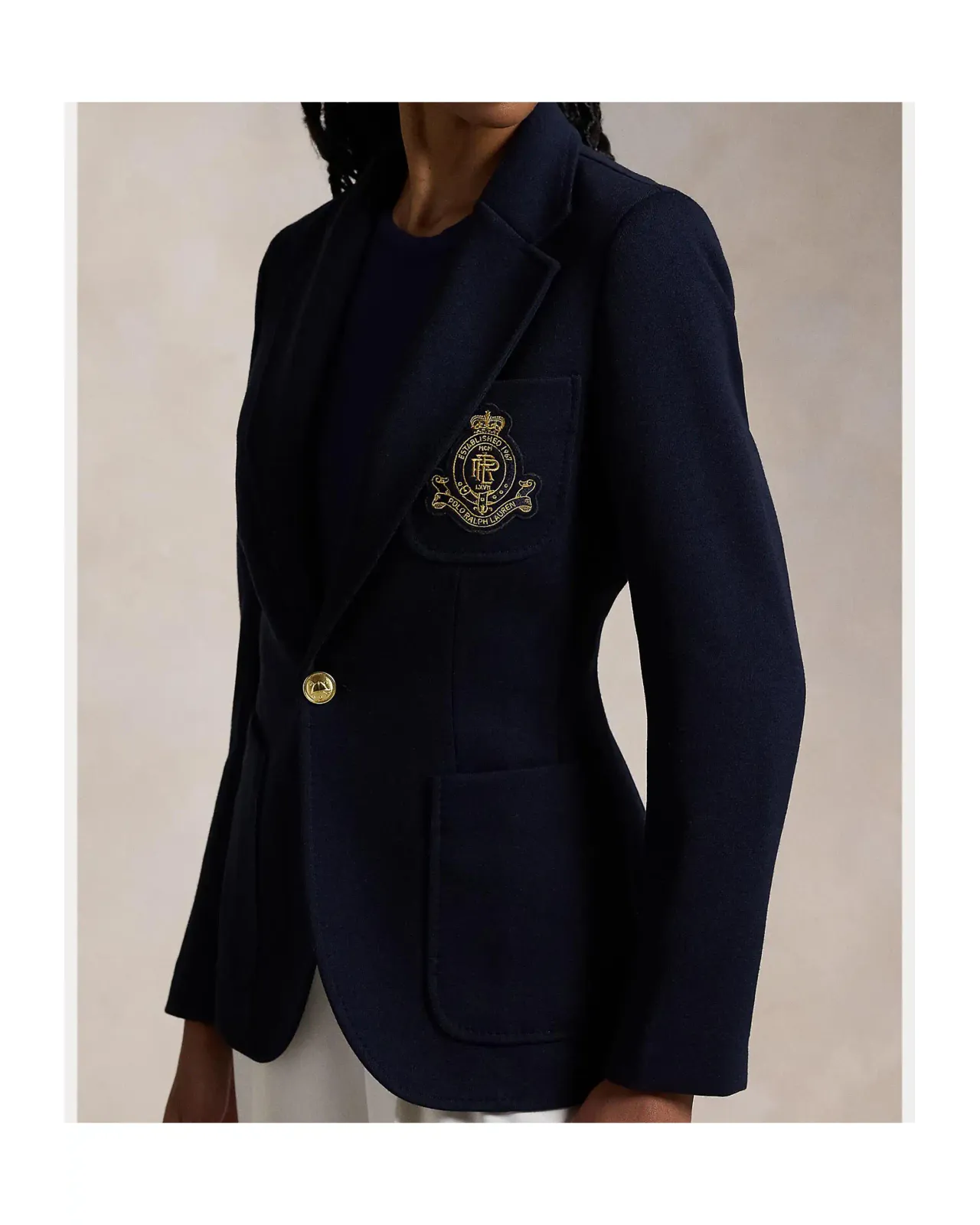 極美品　POLO RALPH LAUREN ロゴクレストニットブレザー　新作 POLO RALPH LAUREN ロゴクレスト ニット ブレザー | Matsuya Ginza