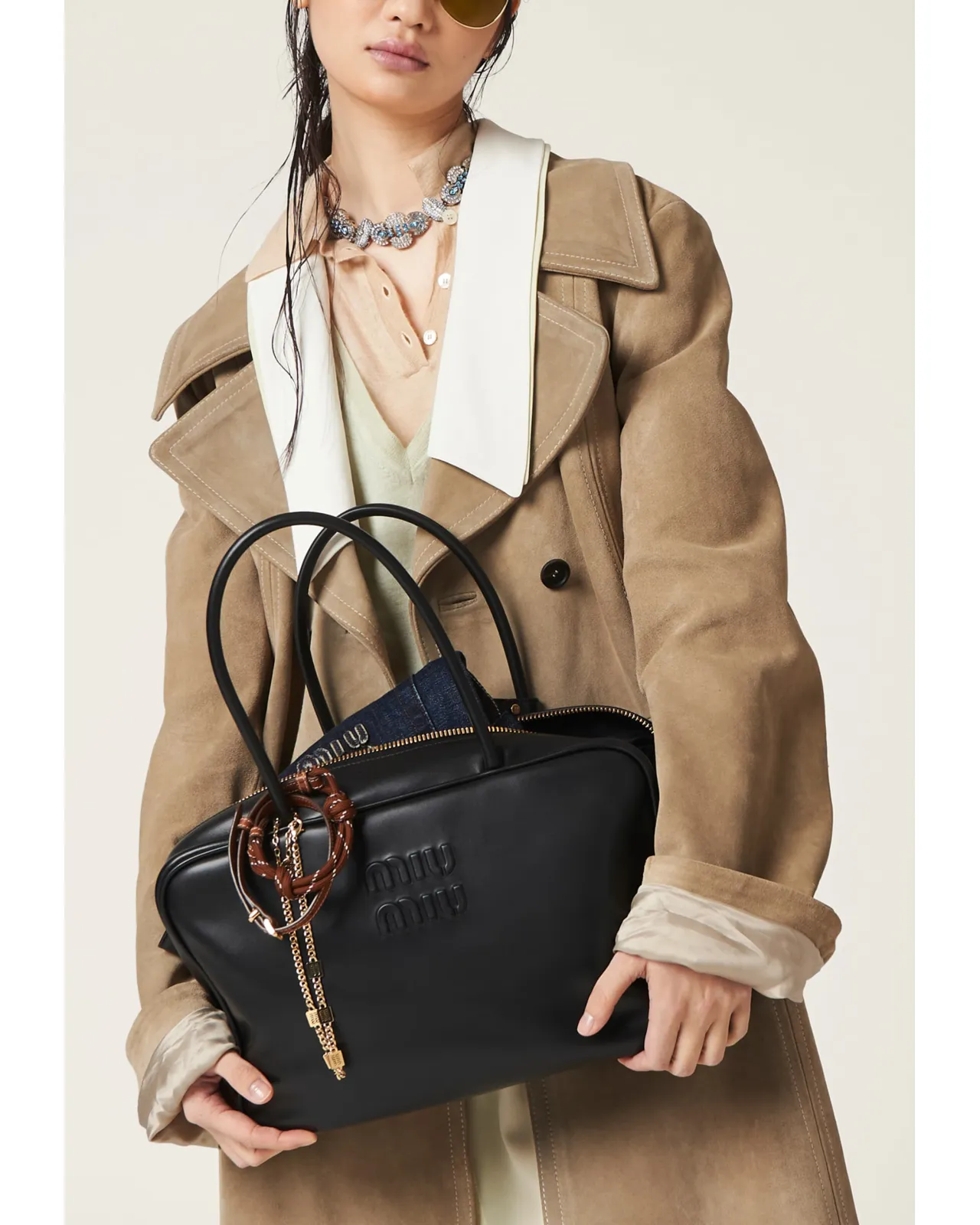 レザー ボー バッグ 5BB117 2CRW F0002 V MON | Matsuya Ginza