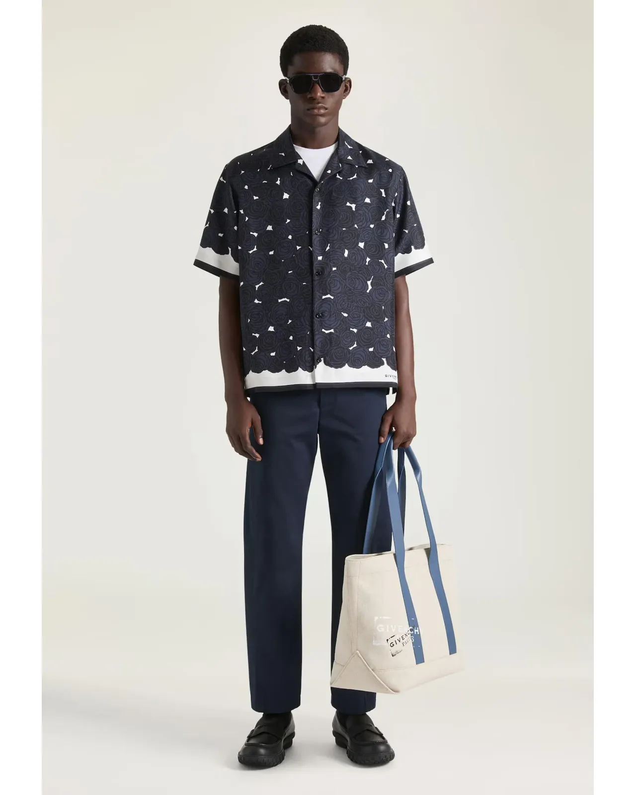 ディースクエアード 22AW フラワープリント リボンタイ ロングシャツ 38 DSQUARED2 - ディースクエアード 22AW フラワープリント リボンタイ