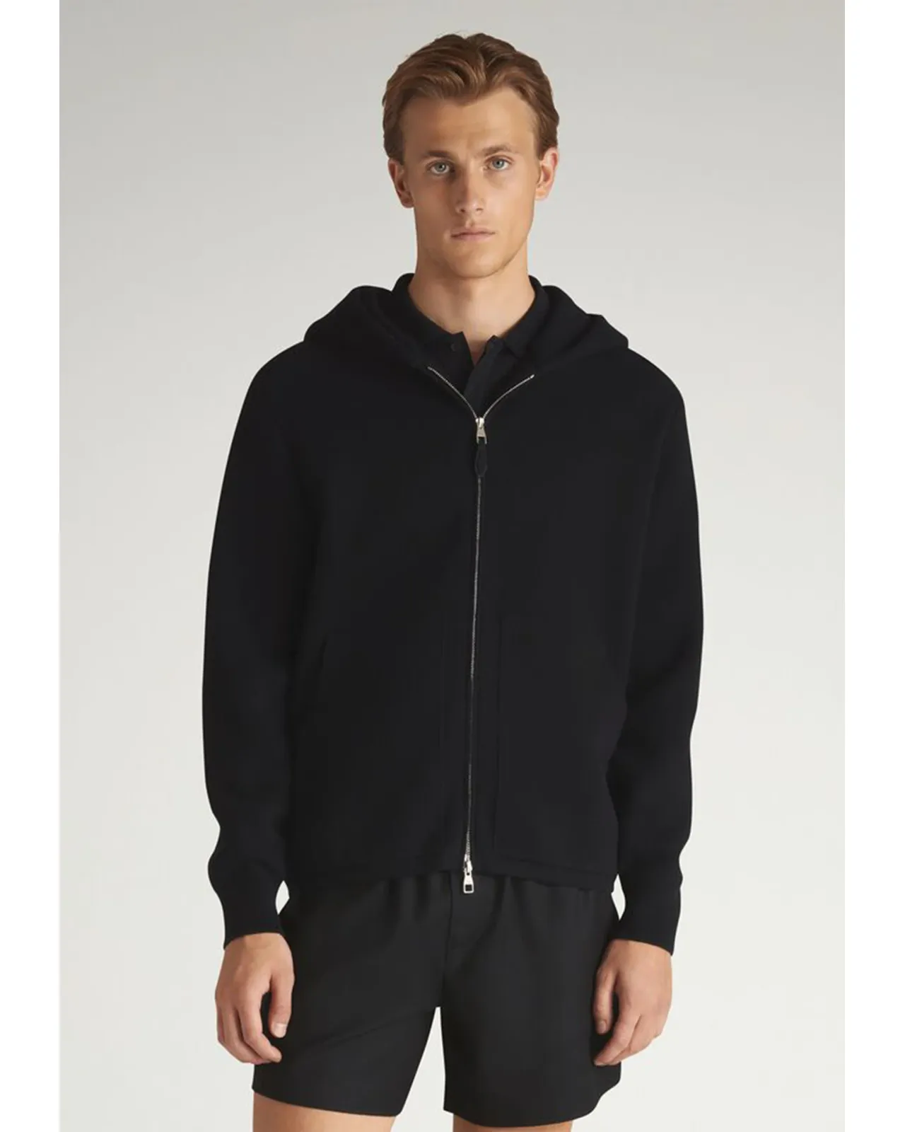 AS LUXURY COTTON CASHMERE ZIP HOODIE, R | Matsuya Ginza