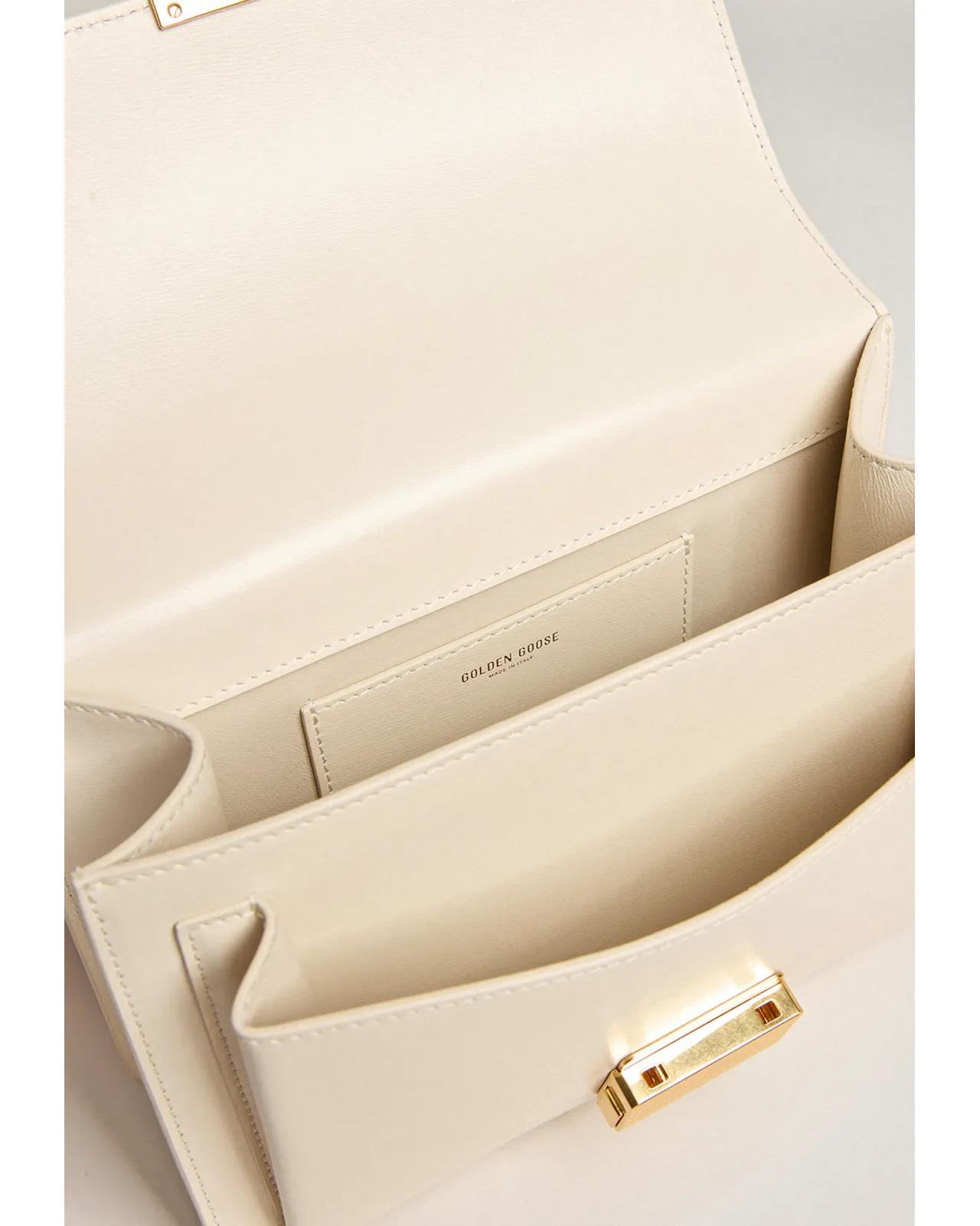 Venezia Bag ボーデッドレザー（バター）＆ゴールドディテール