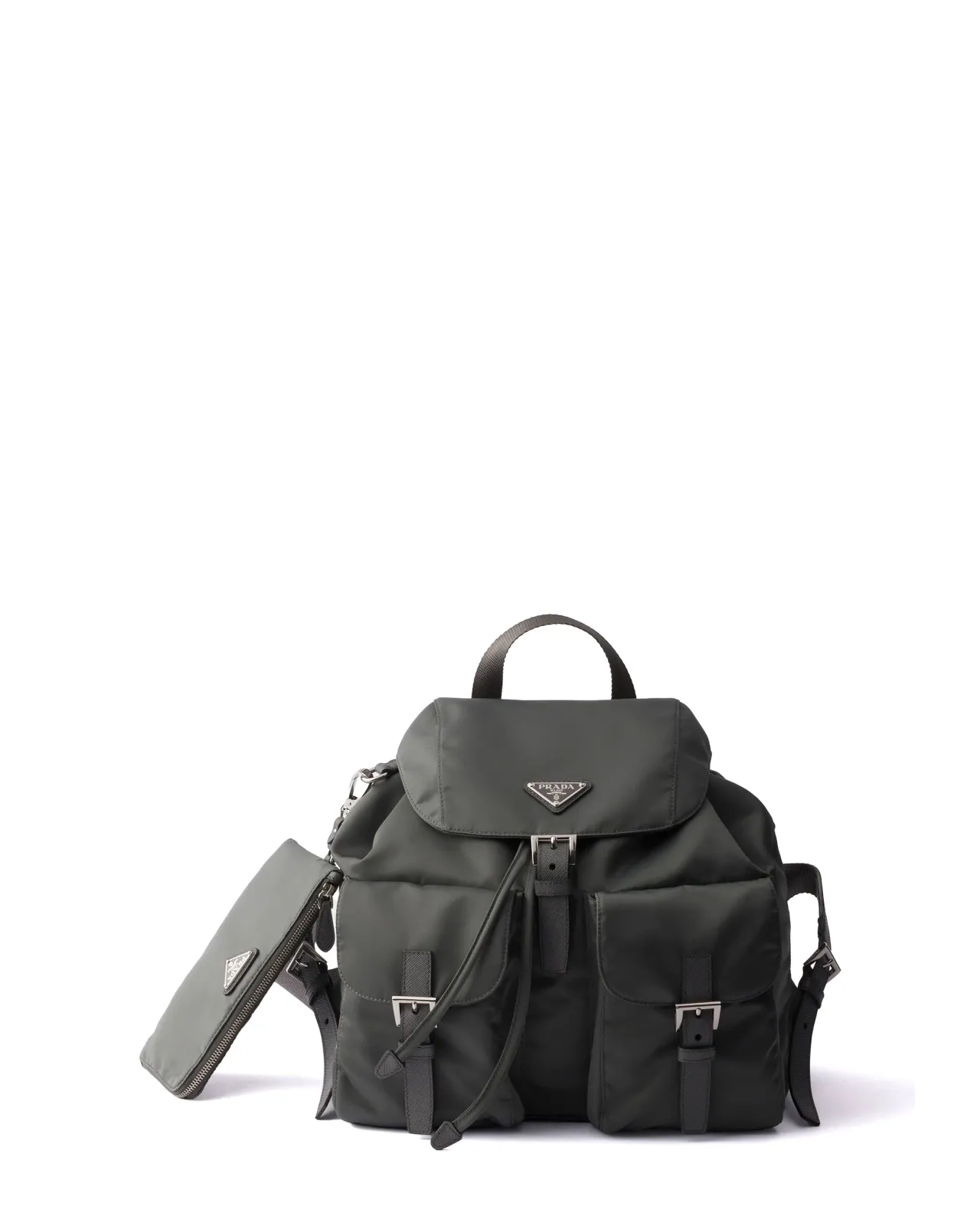 PRADA プラダ Re-Nylon ミディアム バックリュック 三角ロゴ 黒 PRADA プラダ Re-Nylon ミディアム バックリュック 三角ロゴ 黒 【公式