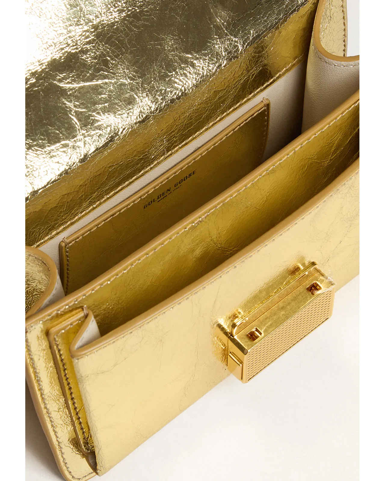 Venezia Bag スモール ラミネートレザー（ゴールド）＆ゴールド