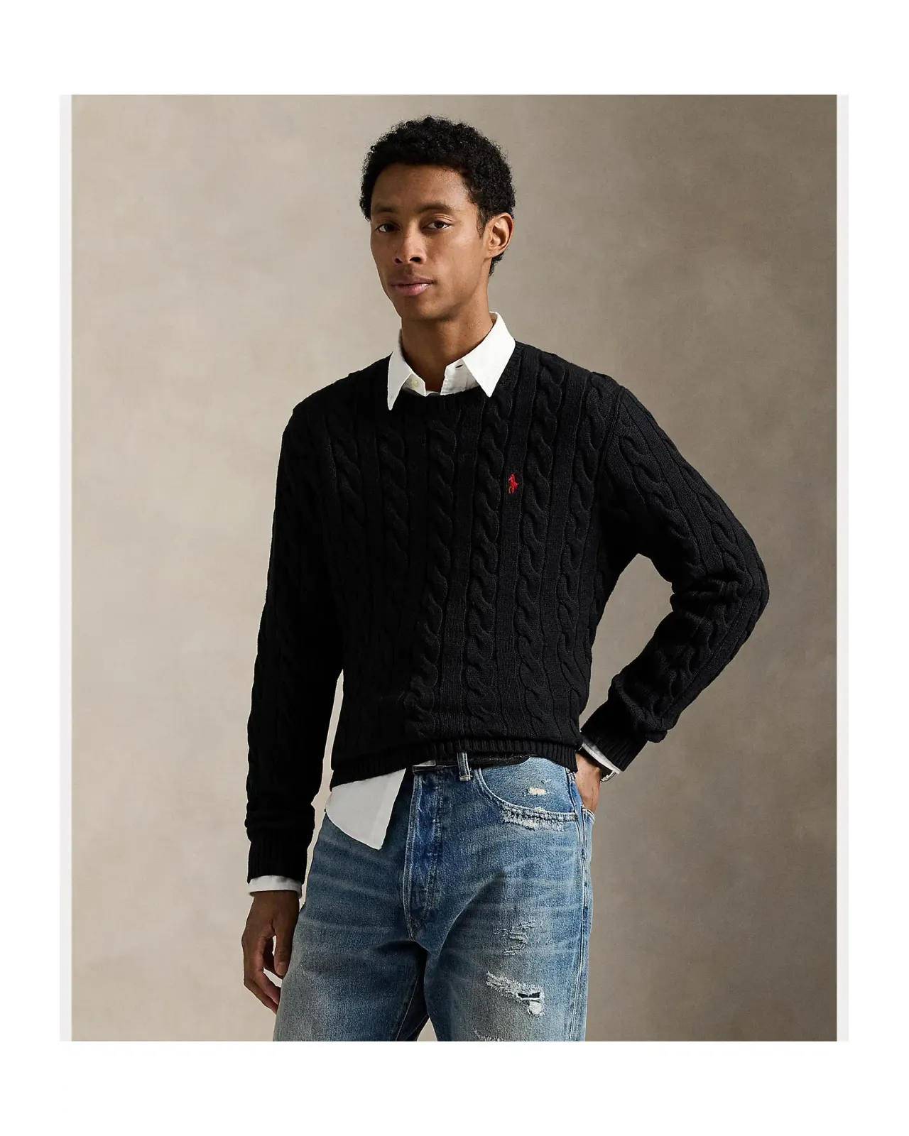 POLO RALPH LAUREN ケーブルニット コットン セーター | Matsuya Ginza