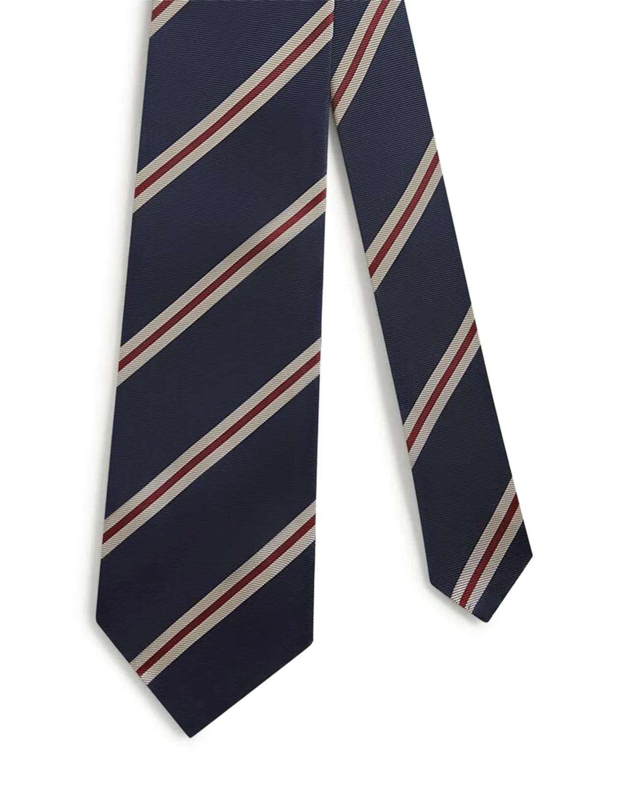 シルク レジメンタル ストライプ ウーブンタイ | Matsuya Ginza