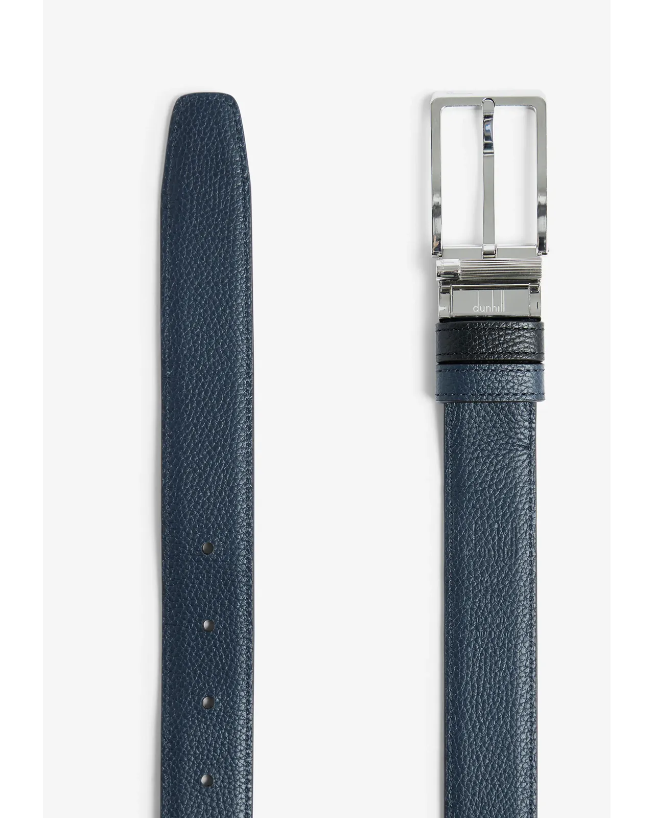 リバーシブル 30mm ラウンドローラーバックル グレインレザーベルト