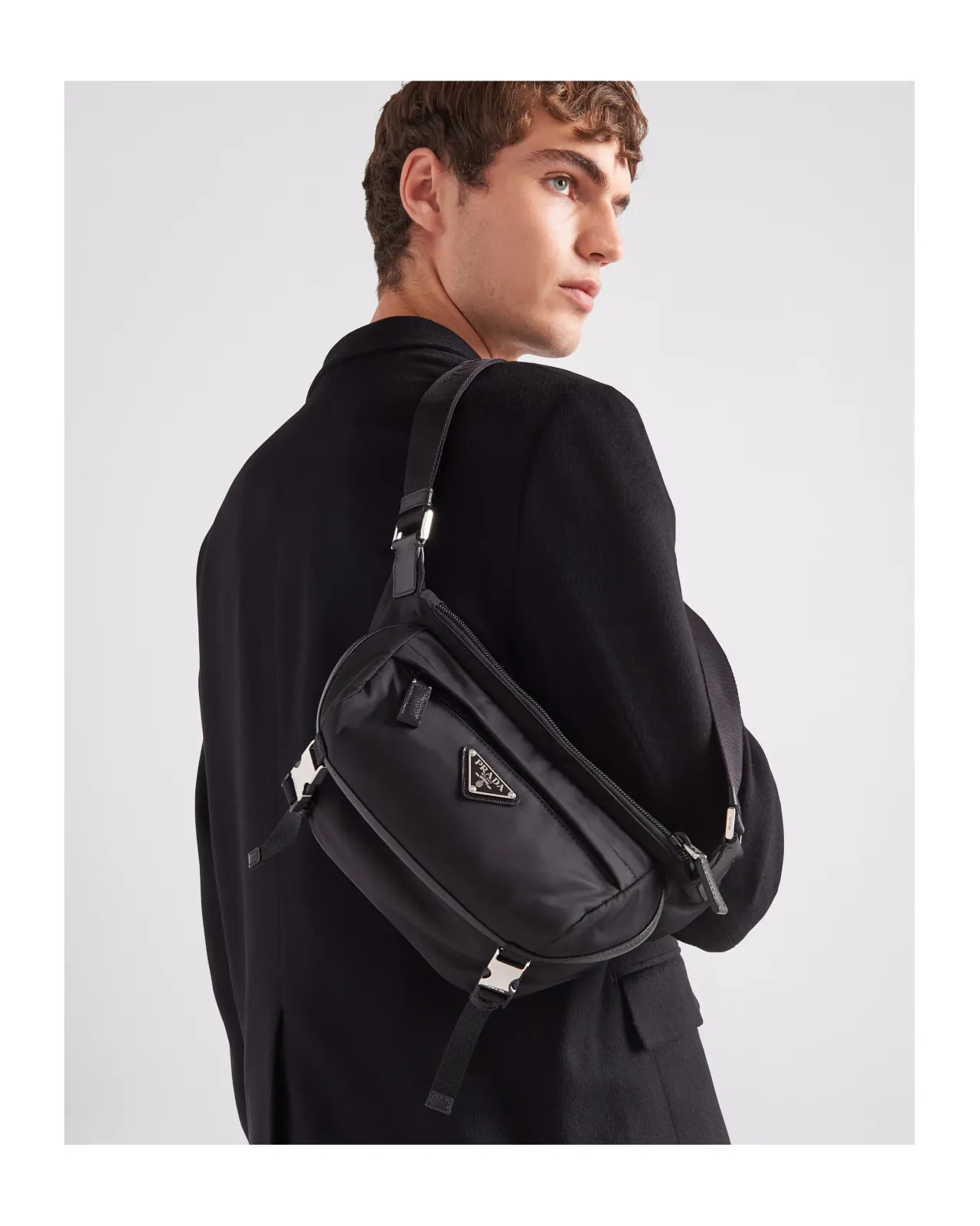 Re-Nylon xサフィアーノレザー ショルダーバッグ | Matsuya Ginza
