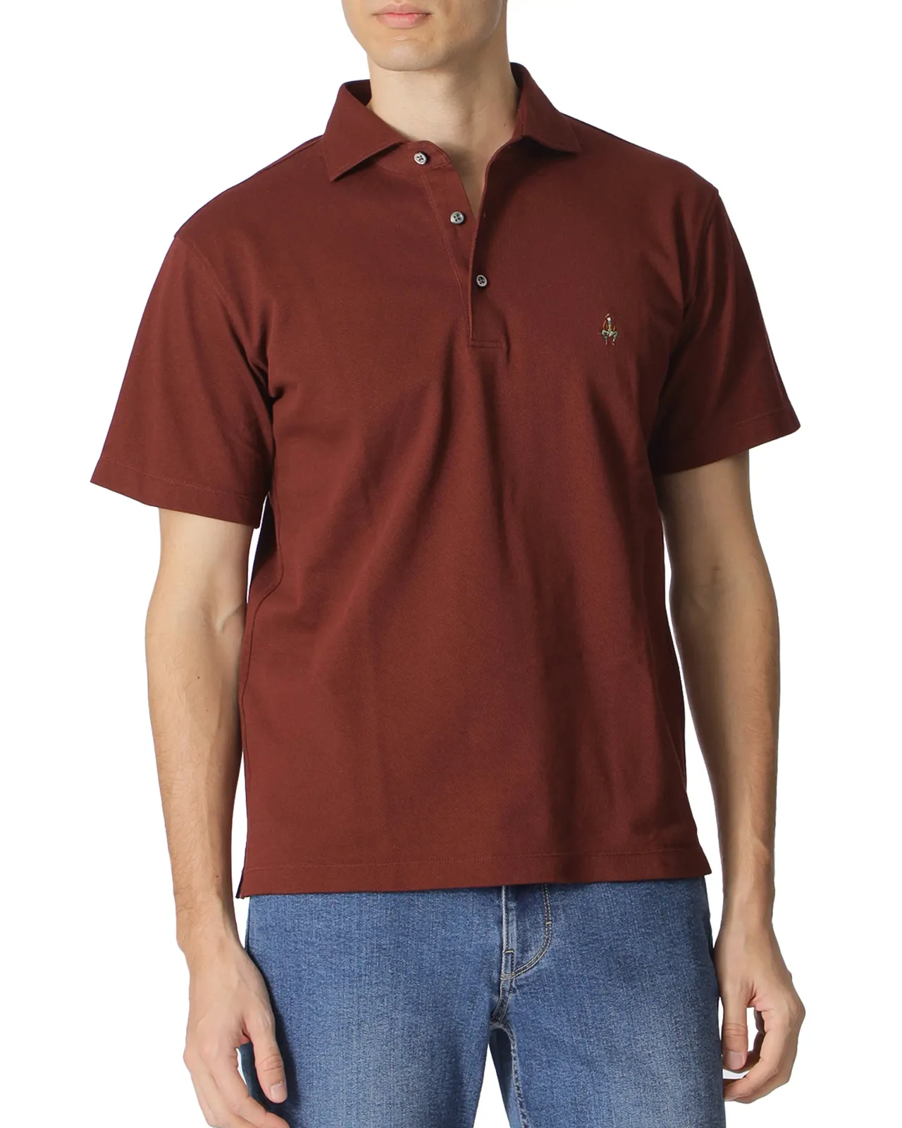 Piqué Cutaway Polo Shirt | Matsuya Ginza
