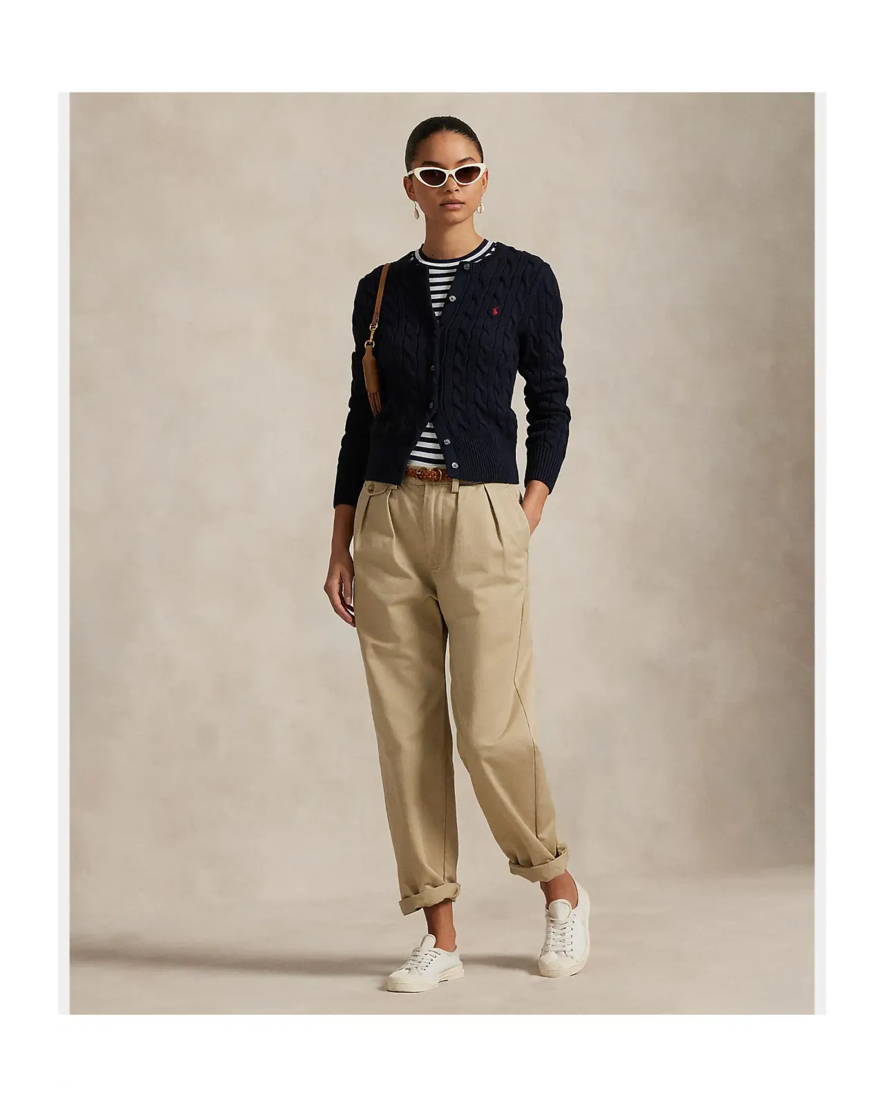 POLO RALPH LAUREN ケーブルニット コットン クルーネック