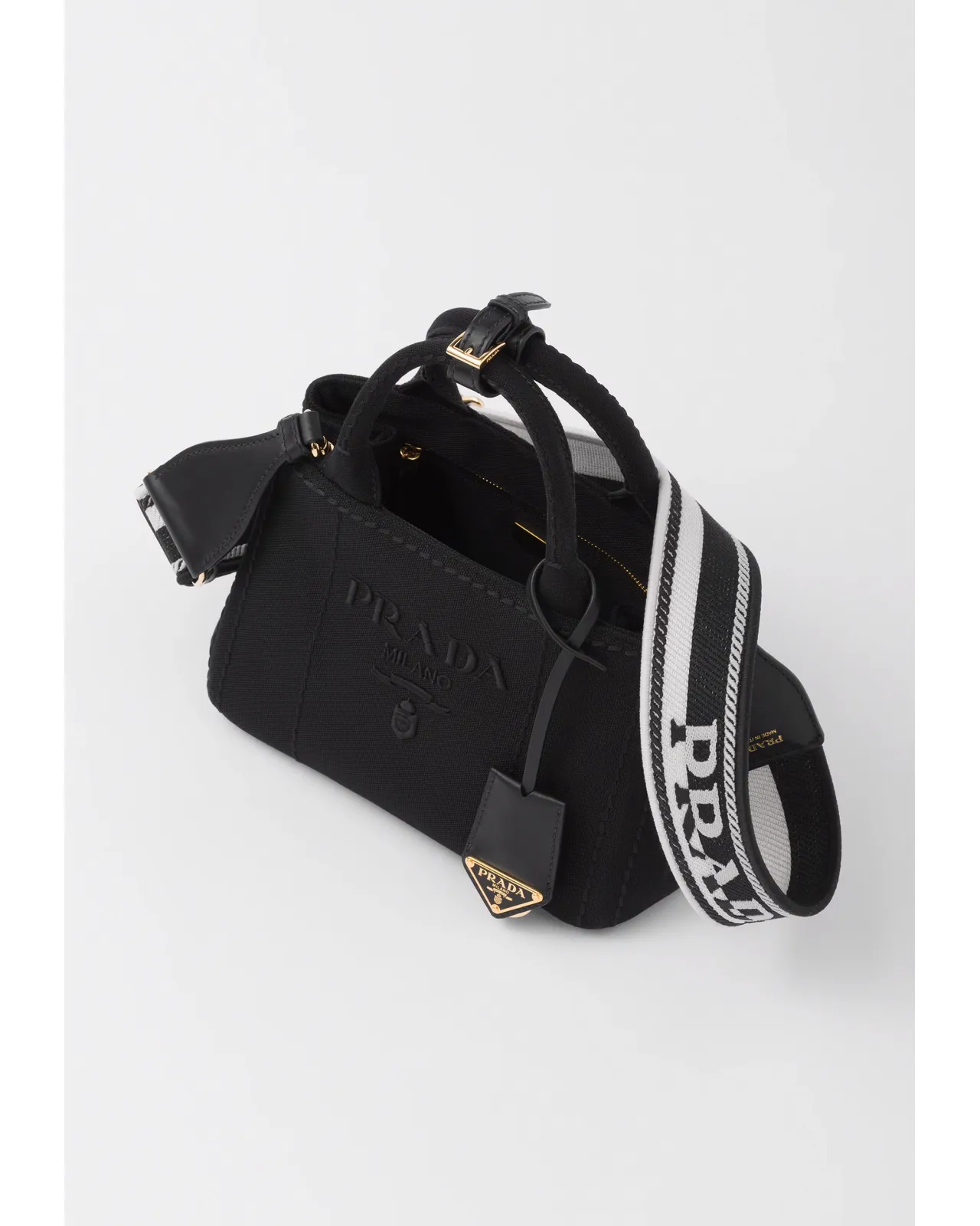 コットンキャンバス ミニハンドバッグ 1BA038 2CYA F0002 V 3OM