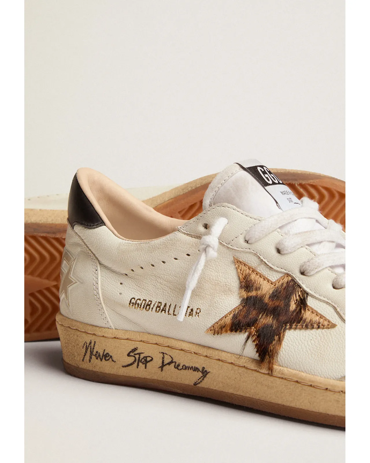 ゴールデンレオ Ball Star レオパード柄ポニースキンスター＆ブラックヒールタブ