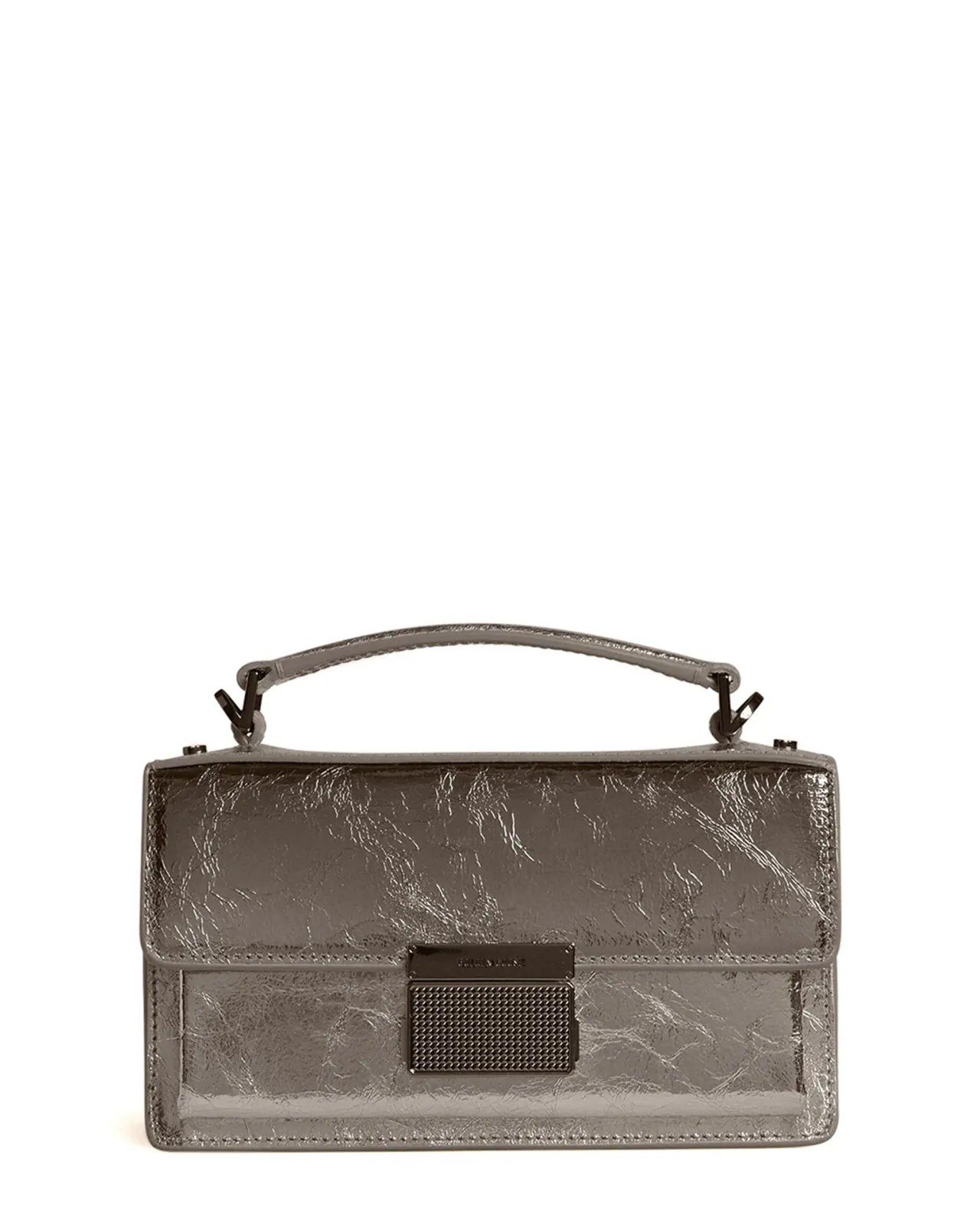 Venezia Bag スモール ラミネートレザー（チャコールグレー