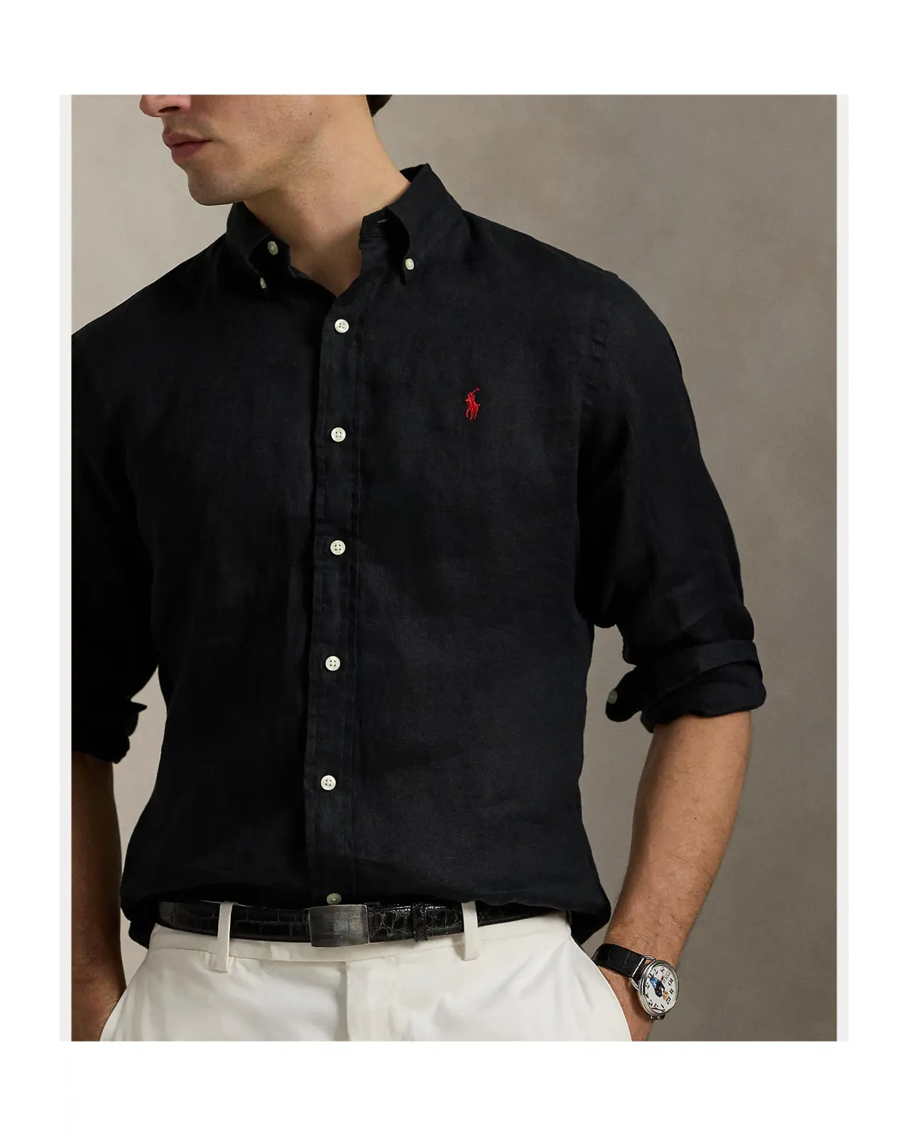 POLO RALPH LAUREN クラシック フィット リネン シャツ | Matsuya Ginza