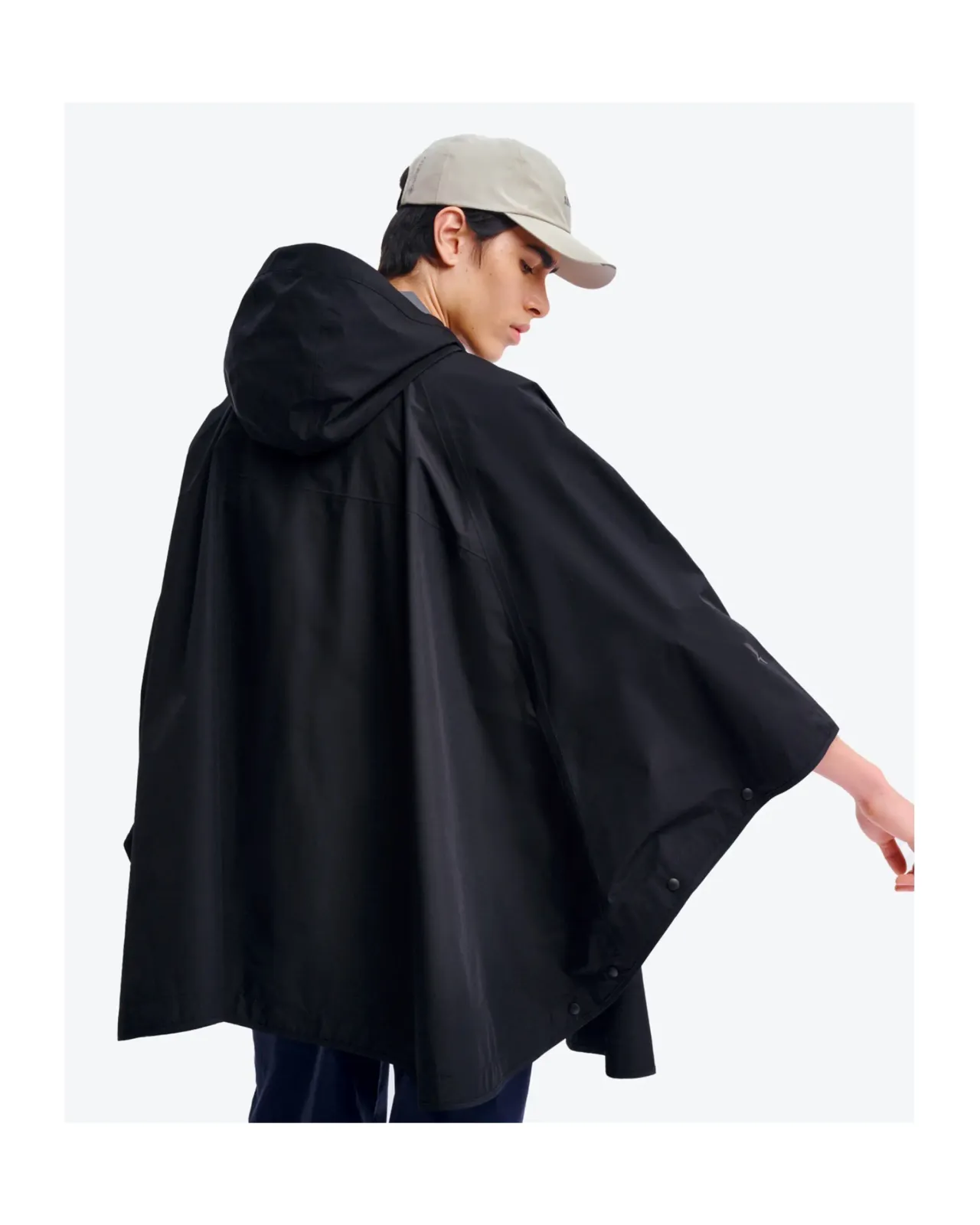 Breathable Waterproof Windproof 2-Tone Design Packable Poncho with