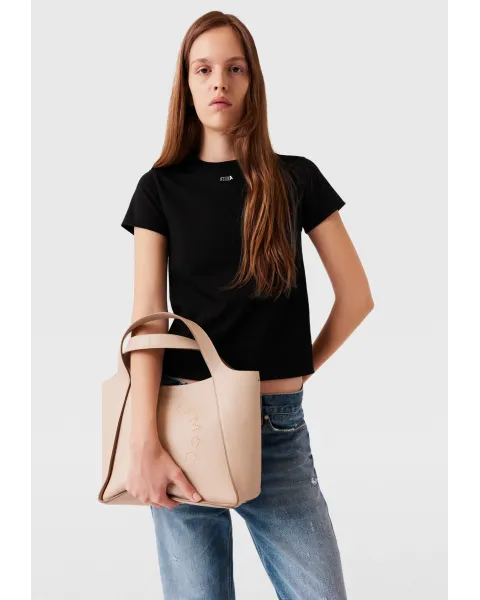 極美品 ステラマッカートニー サークルロゴ トートバッグ デニム