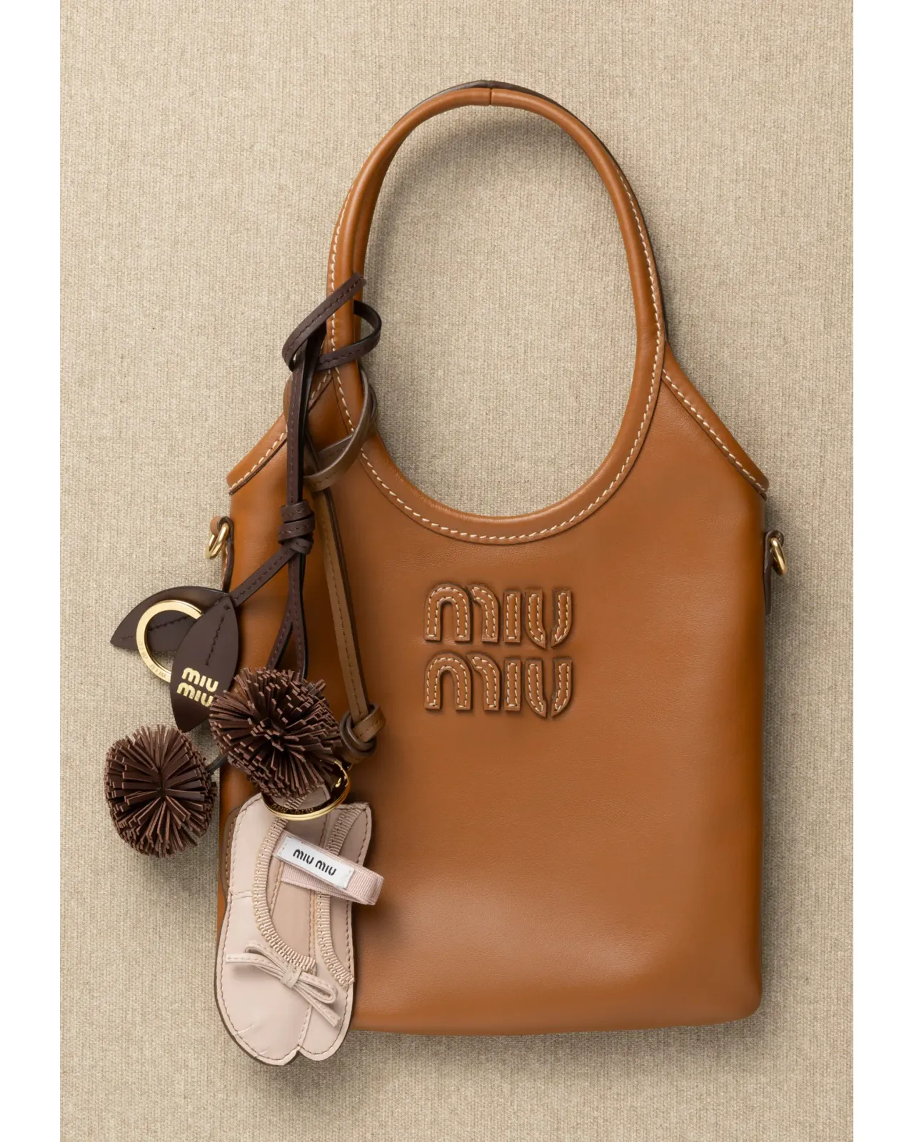 ミュウ バレエ レザー キーリング トリック 5TL533 2CUM F0NZ2