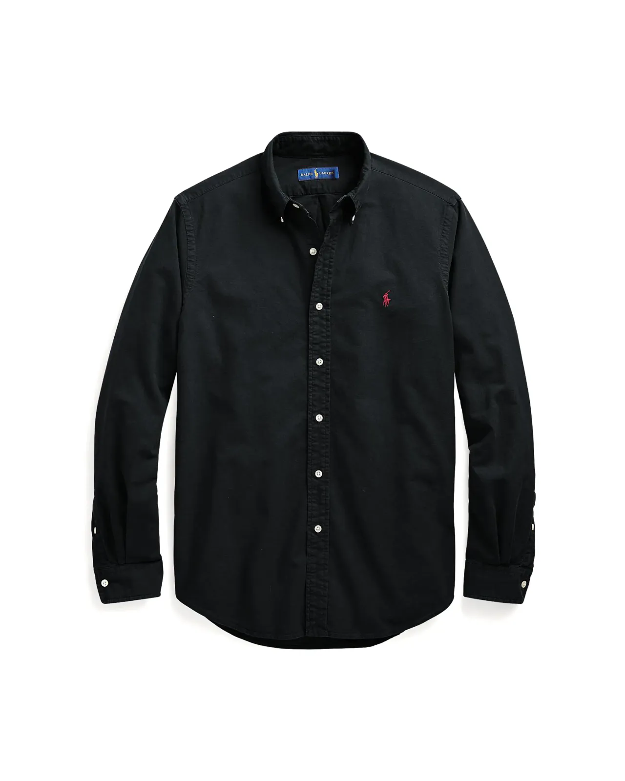 現行タグ Ralph Lauren ガーゼシャツ ブラック L ブラック POLO RALPH LAUREN クラシック フィット ガーメントダイド