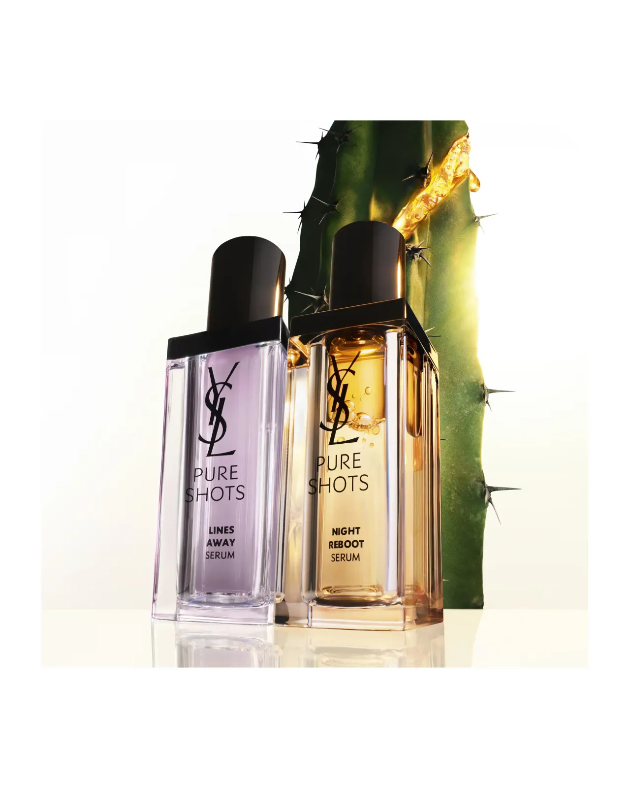 YSL PURE SHOTS 美容液 ポンプ式 YSL】翌朝出会う。8時間熟睡の美肌。新美容液「ピュアショット ナイト