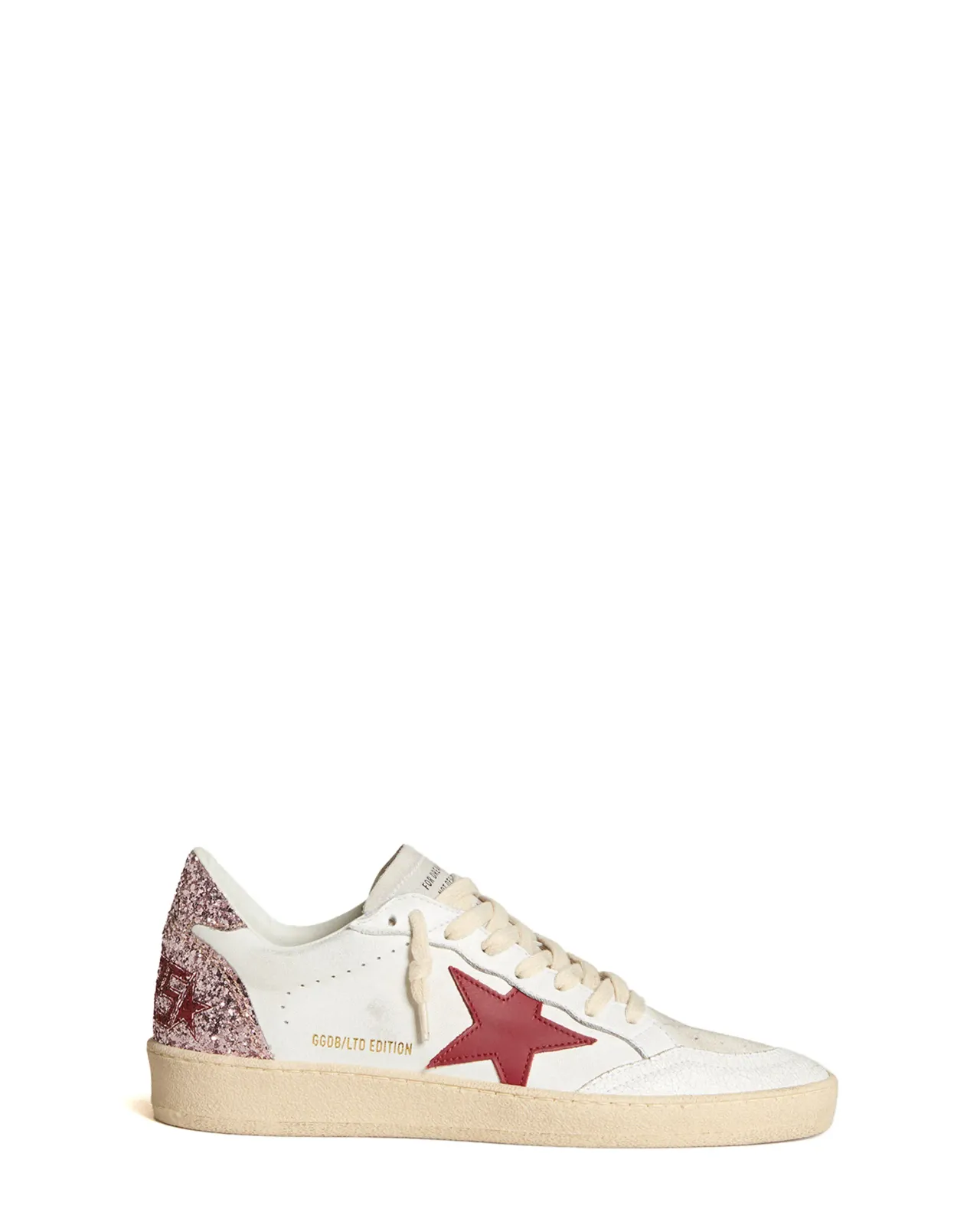 Limited Edition Ball Star sneakers with red leather star and pink