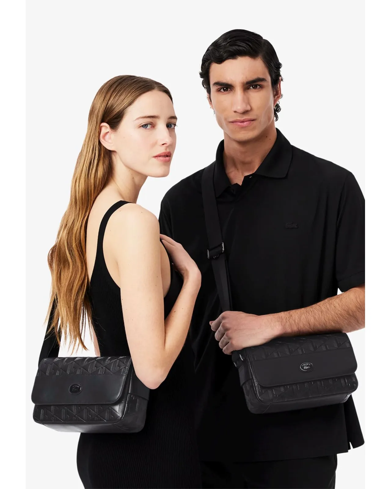 メンズ モノグラム レザーフラップクローズサッチェルバッグ | Matsuya