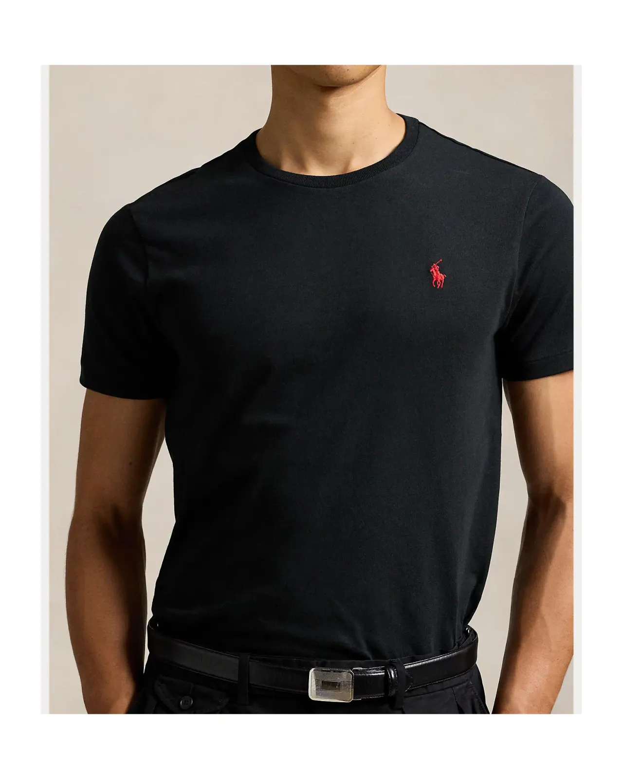 POLO RALPH LAUREN スリムフィット Tシャツ XS ブラック POLO RALPH LAUREN カスタム スリム フィット ジャージー クルーネック