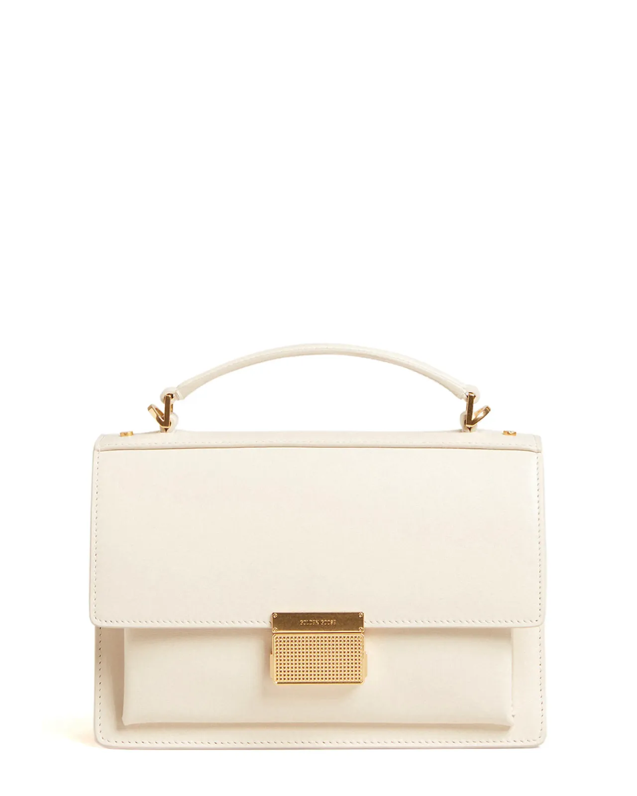 Venezia Bag ボーデッドレザー（バター）＆ゴールドディテール 