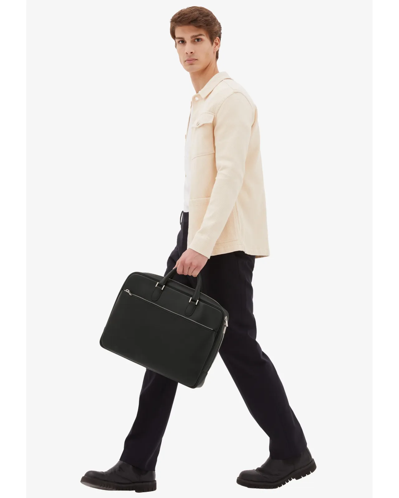 Valextra ヴァレクストラ ダブルハンドル ブリーフケース オイスター