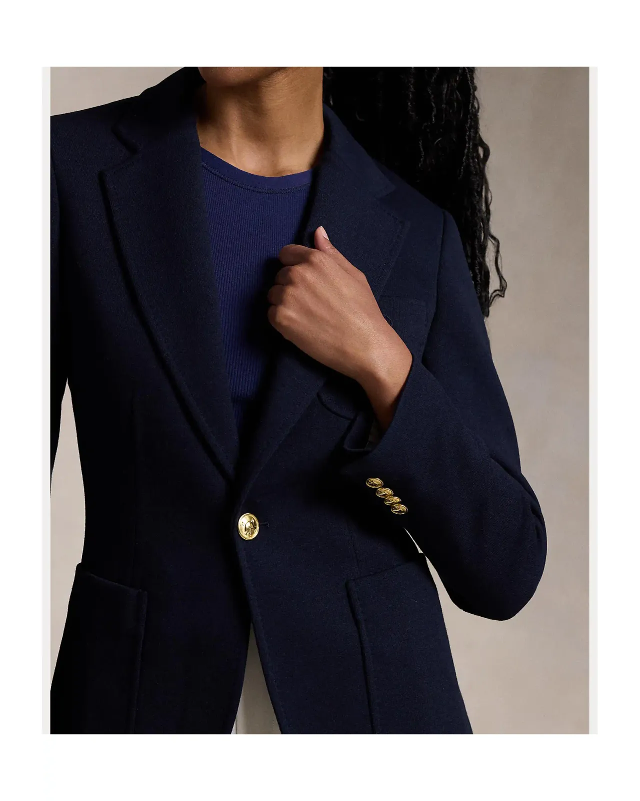 極美品　POLO RALPH LAUREN ロゴクレストニットブレザー　新作 POLO RALPH LAUREN ロゴクレスト ニット ブレザー | Matsuya Ginza