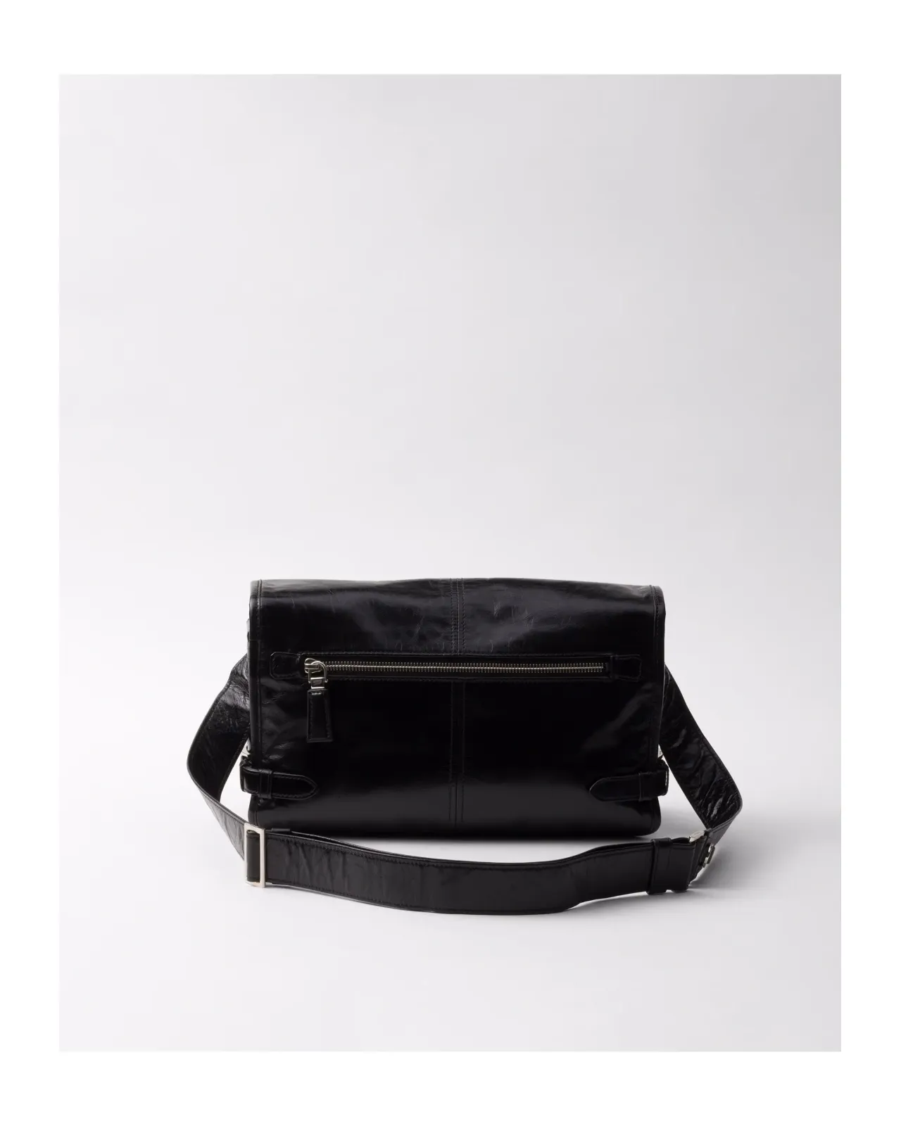 PRADA SOFT LUX レザー ショルダーバッグ ブラック 中型 ソフトルックスレザー ショルダーバッグ | Matsuya Ginza