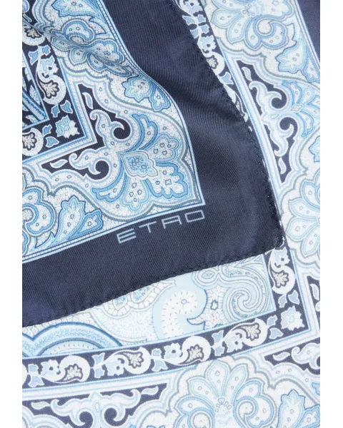 ペイズリー シルク ポケットチーフ 43 x 43cm | Matsuya Ginza
