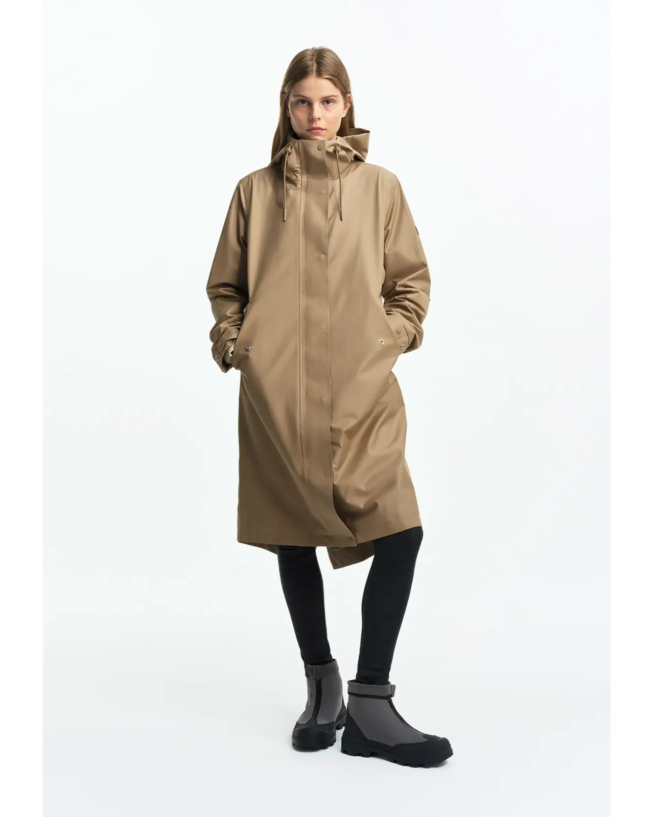 Breathable Waterproof Long Hooded Fishtail Jacket T-KIT | Matsuya