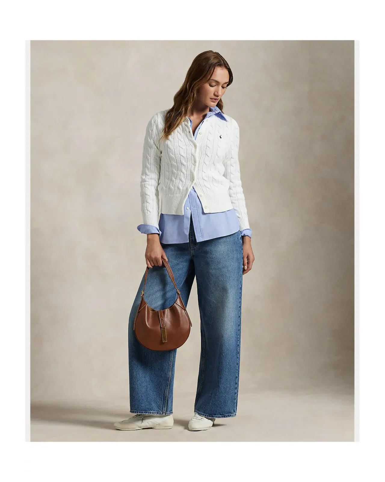 POLO RALPH LAUREN ケーブルニット コットン クルーネック