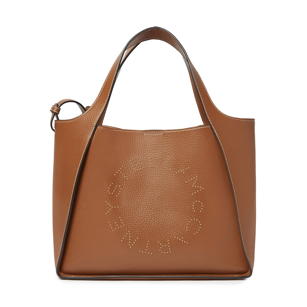 Stella McCartney Logo Top Handle Crossbody Tote Bag Pecan image