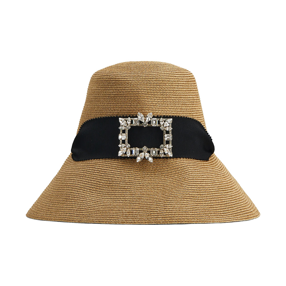 Roger Vivier Broche Vivier Buckle Hat in Straw image
