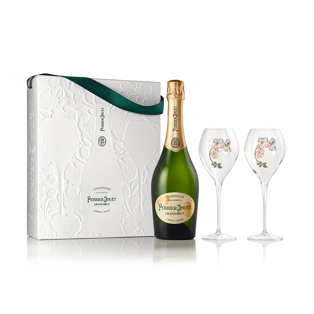 PERRIER-JOUËT Perrier-Jouët Grand Brut 2-Glass Set Ecological Box 750ml