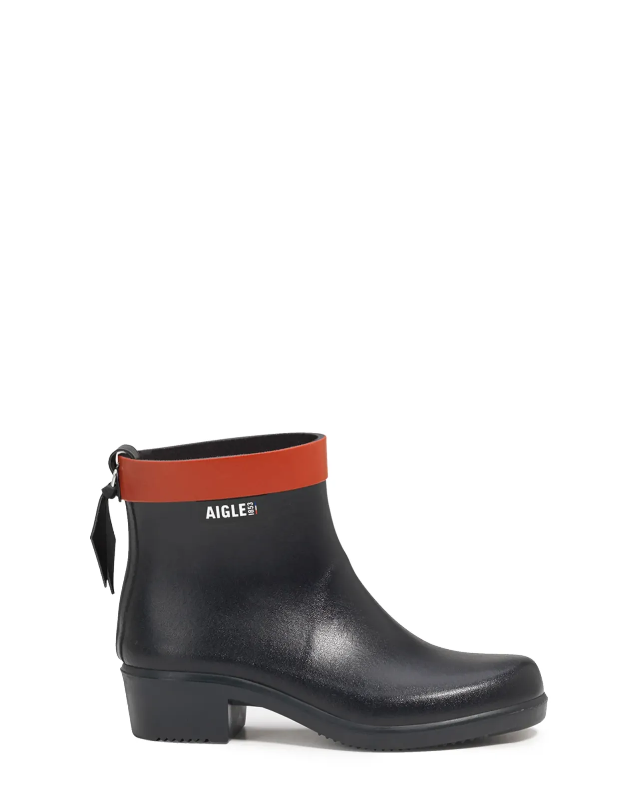 AIGLE Waterproof Water-Repellent Milica Booties with Heels Rubber Boots